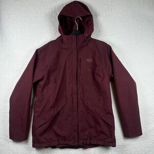 The North Face Womens XL Burgundy Herringbone Dryvent Fleece Lined Parka Jacket